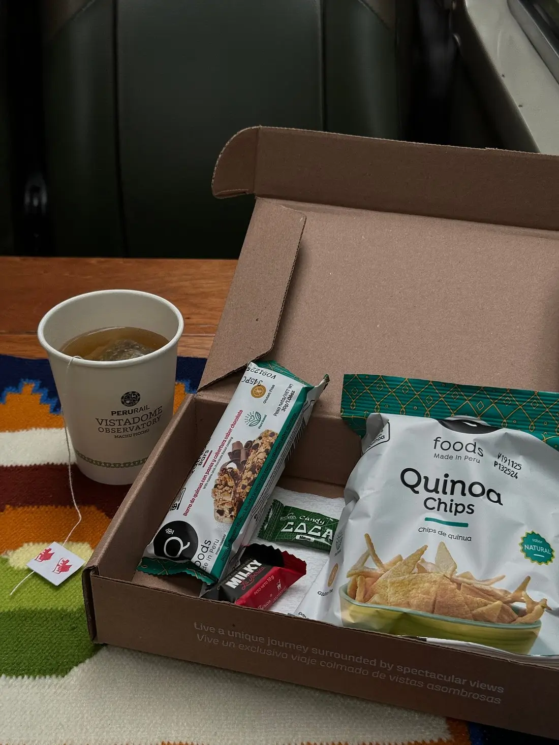 Snacks und Getränke im Vistadome Observatory